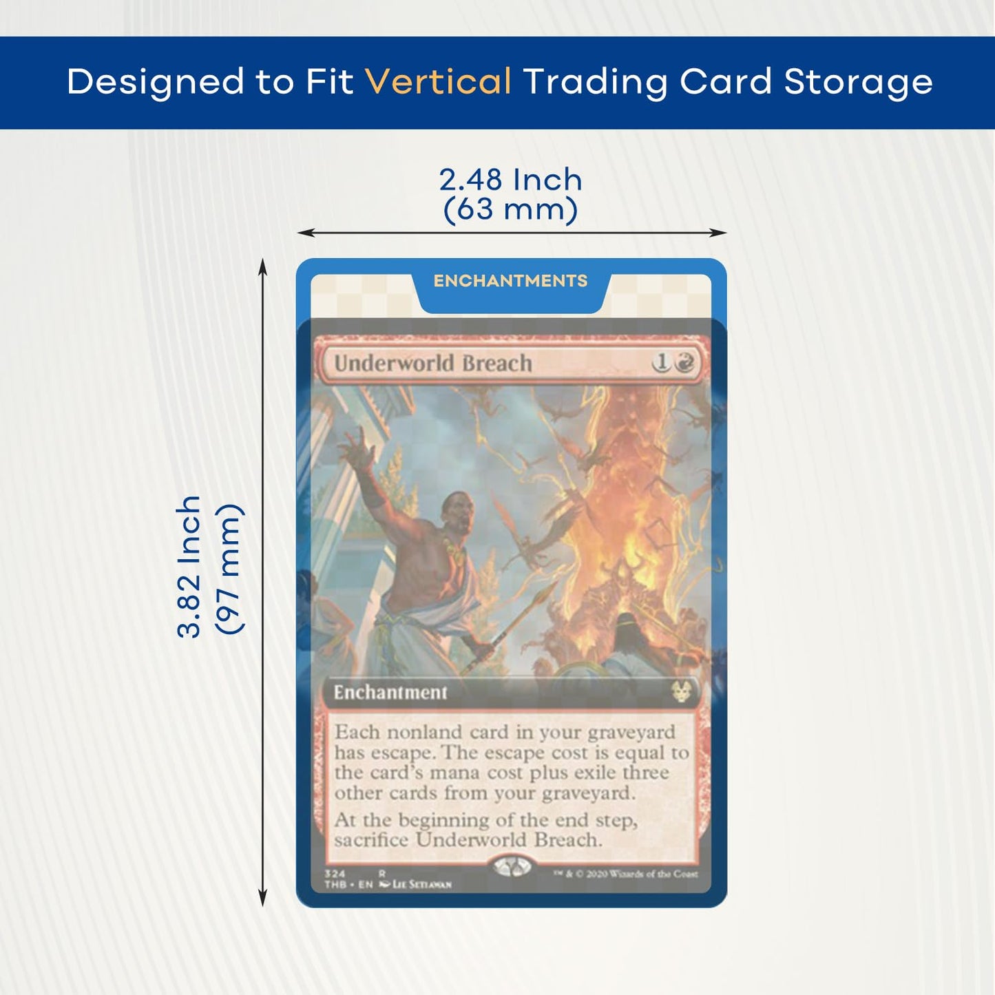 Fageverld MTG Card Dividers - 2 Pack Multicolor Cardstock Trading Card Storage Box Dividers