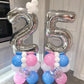 40 Inch Silver 26 Number Balloons Giant Jumbo Huge 26 Or 62 Foil Mylar Helium Number Digital Balloons Silver Birthday Mylar Digi
