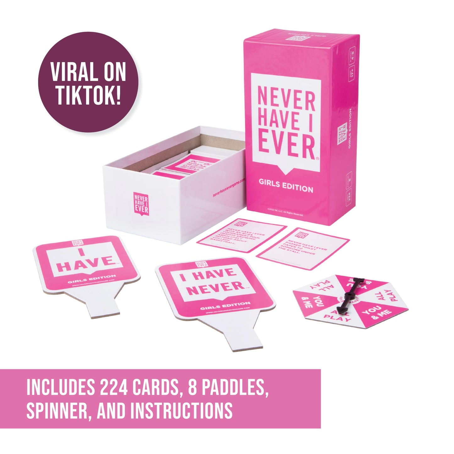 Never Have I Ever - The Ultimate Party Game for Bachelorette Parties  Ladies Nights  Girlfriends Game Nights  and Social Gatherings | Paddles Included | Intended for Mature mature-themed Women Ages 17+