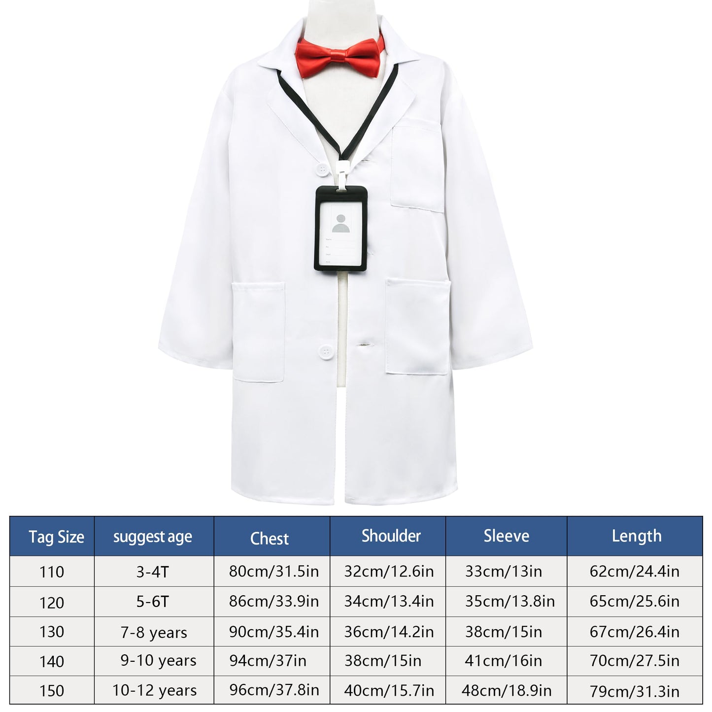 Zzihan Scientist Costume For Kids Lab Doctor Coat Costume Mad Scientist Costume With Magnifying Glass Goggles Experiment Gloves