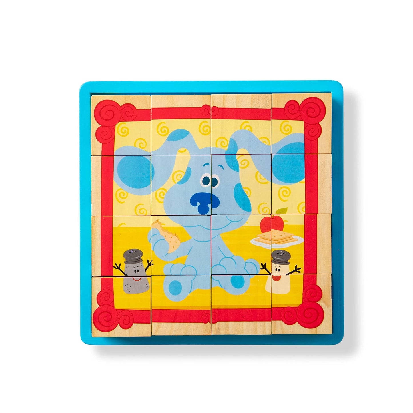 Melissa & Doug Wooden Cube Puzzle - 16 Pieces, Multi Color, Model 33007