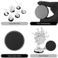 TITAWU 60PCS Miniature Bases+60PCS Adhesive, 50mm/1.97inch Textured Plastic Black Round Model Base for Gaming Miniatures or Warg