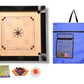 Wrf Superior Matte Finish Practice Carrom Board For Serious Professional Practice With Coins Striker And Powder Black New (35 In