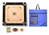 Wrf Superior Matte Finish Practice Carrom Board For Serious Professional Practice With Coins Striker And Powder Black New (35 In