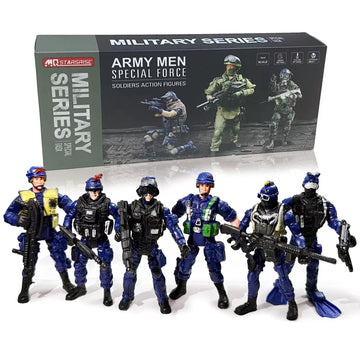MQSTARSRISE Army Men Action Figures - Soldiers Toy Set for Boys Age 4-7  Military Playset with  - Easter Gift or Birthday Gift