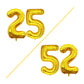 Goer Number 25 Balloons For 25Th Birthday Party Decorations,42 Inch Jumbo Foil Helium 52 Balloons For 52Nd Birthday Party Decoration (Gold)