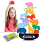 Wooden Blocks Stacking Toys For Kids, Aulegu Animal Balance Game For Toddler, Fine Motor Skill Toys For 3 4 5 6 7 Year Old, Farm