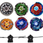Anliv Art Gyros 6 Pack Bey Burst Battling Tops Metal Fusion Starter Set With Stickers Two Launchers
