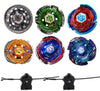 Anliv Art Gyros 6 Pack Bey Burst Battling Tops Metal Fusion Starter Set With Stickers Two Launchers