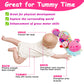 Baby Sensory Toys 0-6 3-6 Months Musical Stuffed Animal Plush Pink Seahorse For Infant 6-12 Month Tummy Time With Baby Mirror Ne