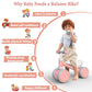 Bobike Baby Balance Bike Toys For 1 Year Old Gifts Boys Girls 10-24 Months Kids Toys Toddler Best First Birthday Gifts Children Walker Baby Walker No Pedal Infant 4 Wheels Bicycle (Pink)