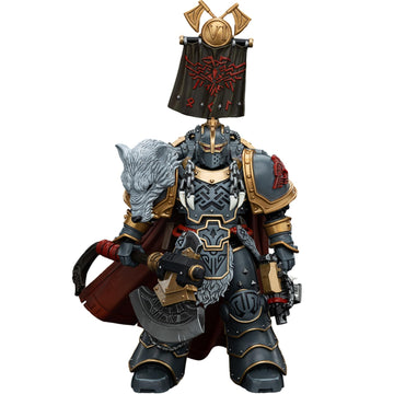 Joytoy Warhammer 40K Space Wolves, 1/18 Space Wolves Legion Praetor With Power Axe And Combat Shield Action Figure Collect Model