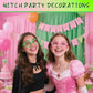 Kingdder 24 Pcs Witch Theme Party Favors Green and Pink Round Glasses Frame Bulk No Lenses Wizard Glasses for Birthday Halloween