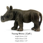 Funshowcase African Jungle Animals Toy Rhinoceros Figure Realistic Miniature 3-Piece #1698-1700