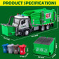 Garbage Truck Toys for Boys, 12'' Big Trash Truck with Lights and Sounds, Friction Powered Waste Management Recycling Toy Set wi