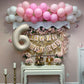 Paticool 40 Inch Beige Number Balloon 6, Large Cream Number Foil Mylar Balloons For Birthday Party Celebration Decorations Suppl