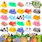 Toanwod 24 Pcs Easter Egg Fillers Mochi Squishy Toy: Easter Basket Stuffers Bunny Stuffed Squishies - Fidget Toys Bulk Stress Re