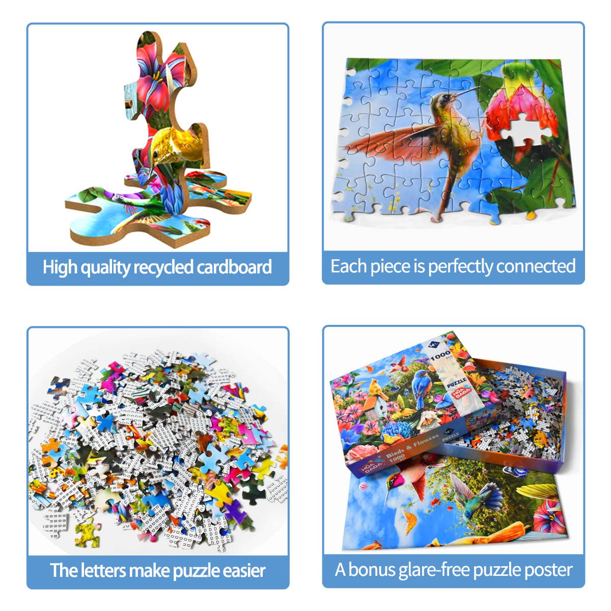 Jigsaw Puzzles For Adults 1000 Piece Puzzle For Adults 1000 Pieces Puzzle 1000 Pieces-Birds & Flowers(27.6'X 19.7')
