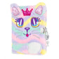 Wernnsai Plush Cat Diary With Lock And Keys - Girls Journal With Lock Diary For Girls Kids Gift Birthday Christmas Valentine School A5 Kids Journal Secret Diary Writing Drawing Notepad