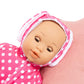 Bayer: Anna First Words Baby Doll - 15 Bunny Pink & White Polka Dot Onesie - Speaks & Open/Closes Eyes, Pacifier & Bottle