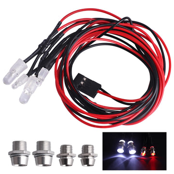 HobbyPark 4 LEDs RC Car Light Headlights Taillight Kit Accessories for Traxxas Slash 4X4 2WD Rustler VXL 4Tec 2.0 Arrma HSP Tami