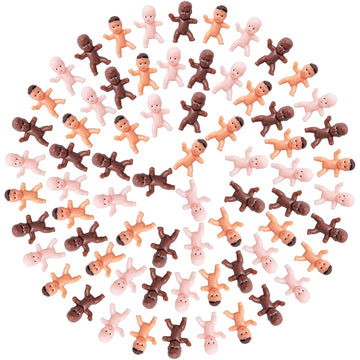 180 Pieces Mini Plastic Babies 1 Inch Baby Doll For Baby Shower Party Favors, Ice Cube Game, Party Decorations, Baby Bathing And Crafting