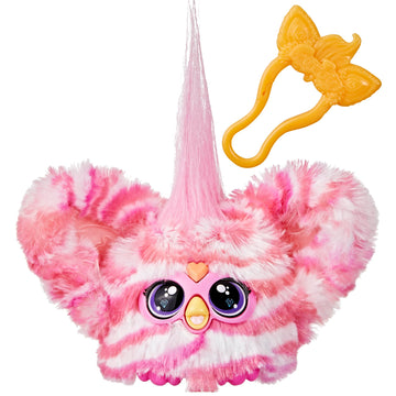 Furby Furblets Bub-Lee Mini Friend, 45+ Sounds & Music, Speaks Only Furbish, Electronic Plush Toys For 6 Year Olds & Up, Pink & White