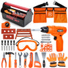 TOY Life Kids Tool Set for Boy Ages 4-6 with Kids Tool Belt, Toddler Tool Set, Tools for Kids, Kids Tool Box, Toy Tool Set with 