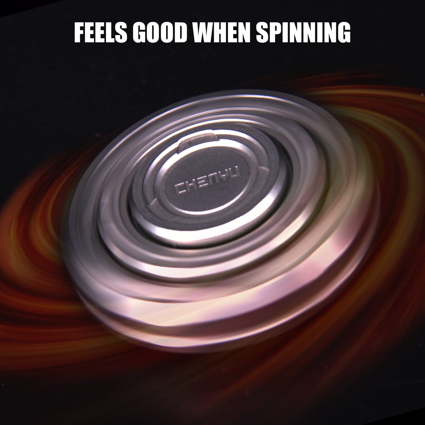 DjuiinoStar Premium Stainless Steel Fidget Spinner - Unique Dual Bearings, CNC Machined, EDC Toy, 48mm x 17mm, DFS-01