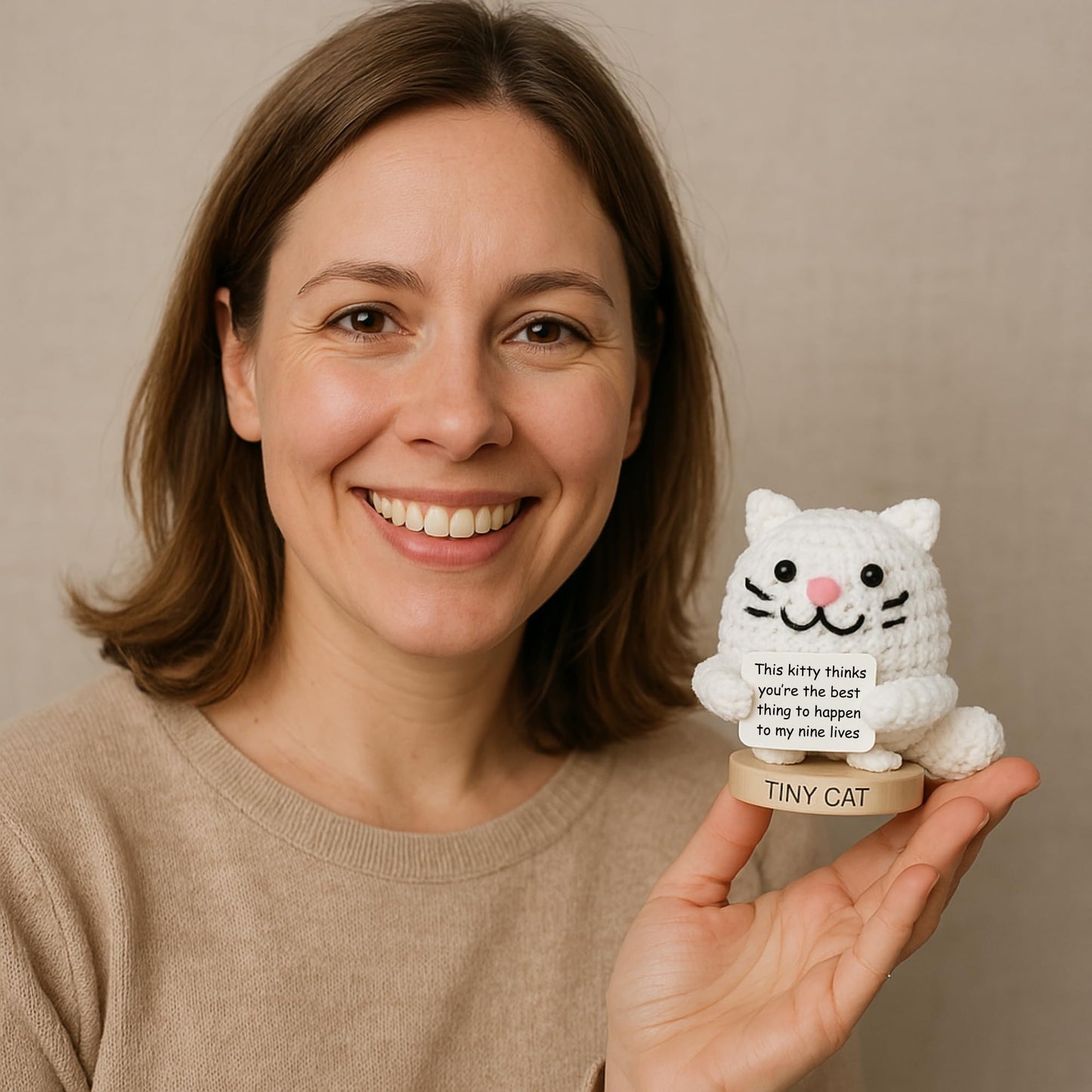 Cat Mom Gifts for Women - 30 Uplifting Affirmations from The Tiny Cat | Cats Lady Presents for Women, Funny Christmas or Birthda