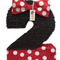 Apinata4U 20' Large Number Two Pinata - Black With Red Bow, Perfect For Mouse Themed Birthday Party Decorations And Supplies - Celebrate In Style!