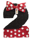 Apinata4U 20' Large Number Two Pinata - Black With Red Bow, Perfect For Mouse Themed Birthday Party Decorations And Supplies - Celebrate In Style!