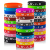 36Pcs Wwjd Rubber Bracelets Colorful What Would Jesus Do Silicone Wristbands For Men Women Party Favors Christian Jesus Wwjd Ins