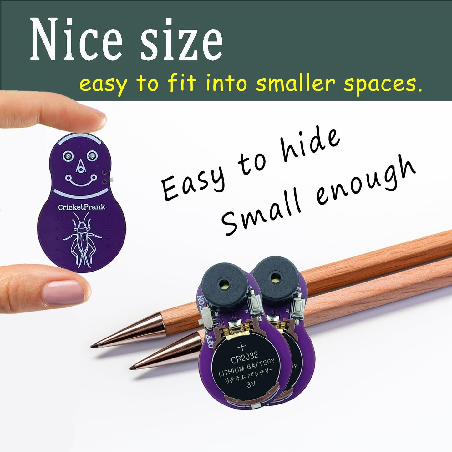 Cricketprank - Cricket Noise Maker Prank (3 Pcs), Beeping Several Months, Hidden Prank Noise Maker For Adults