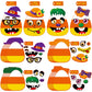 Sumind Halloween Candy Corn Craft Kits For Kids Halloween Activities Diy Handicraft Fun Home Activities For Birthday Activities Party Supplies Classroom Arts, 4 Styles (24 Sets)