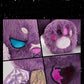 Elainren Creepy Gothic Bear Stuffed Gifts, Plush Goth Teddy Bear With Wings, Crazy Purple Bear Plushie Toy Dreadful Bear Stuffed