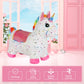 INPANY Unicorn Bouncy Horse Toys  Toddlers Girl Bouncing Animals  Inflatable Ultra Thick Plush Horse Hopper  Baby Ride-on Rubber Bouncer  Outdoor Indoor Cute Birthday Gift for 2 3 4 Year Old Girl Kid