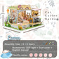 Lannso DIY Dollhouse Miniature Wooden Furniture Kit  Doll House Kit with Dust Proof Cover and Music Box  Mini Handmade Wooden Dollhouse Toys for mature-themed Gift (M2111)