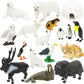 Onest 17 Pieces Mini Arctic Animals Figurines Set Polar Animal Toys Plastic Arctic Tundra Deer Toy Animal Small White Bear Arctic Fox For Kids Birthday Gifts
