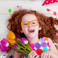 Matcheck 20 Pack Kids Costume Frame Glasses NO LENS Ultralight Square Neon Color Party Favors for Boys Girls Daily Outfit Access