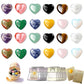 24Pcs Easter Egg Filler Easter Basket Stuffers for Teens Toddler, Heart Gems, Natural Crystal Heart Stones Party Favors Classroo