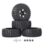 RC Station 12mm Hex RC Wheels and Tires 4PCS 1/10 Scale RC Short Course Truck Tires for 4x4 2WD Traxxas Slash Arrma Senton Tires