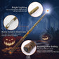 Champwe Light Up Magic Wizard Wand Rechargeable Illuminating Toy For Kids Witch Collection Cosplay Accessories With Spellbook And Gift Box (Leaf)