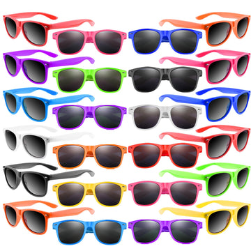 Bouiexye 20 Pack Neon Sunglasses Party Favors for Birthday Party Summer Beach Pool Party Supplies