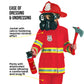 Morph Red Firefighter Costume For Kids, Fireman Outfit For Boys, Fire Fighter Dress Up, Fun Role Play Costume, T2