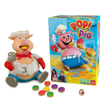 Goliath Pop The Pig (Bigger & Better) W/Greedy Granny Old Maid Card Game, Multi Color