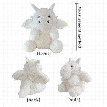 SUSULF Little Flying Dragon - Cute Stuffed Animal Plush Toy - Adorable Soft Dragons Toy Plushies and Gifts - Perfect Present for Kids (White 7.87in/20cm)