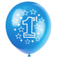 Shuntai First Birthday Balloons Blue 1St Birthday Party Decorations Gold Latex Confetti Balloon For 1 Birthday Themes Party Supp
