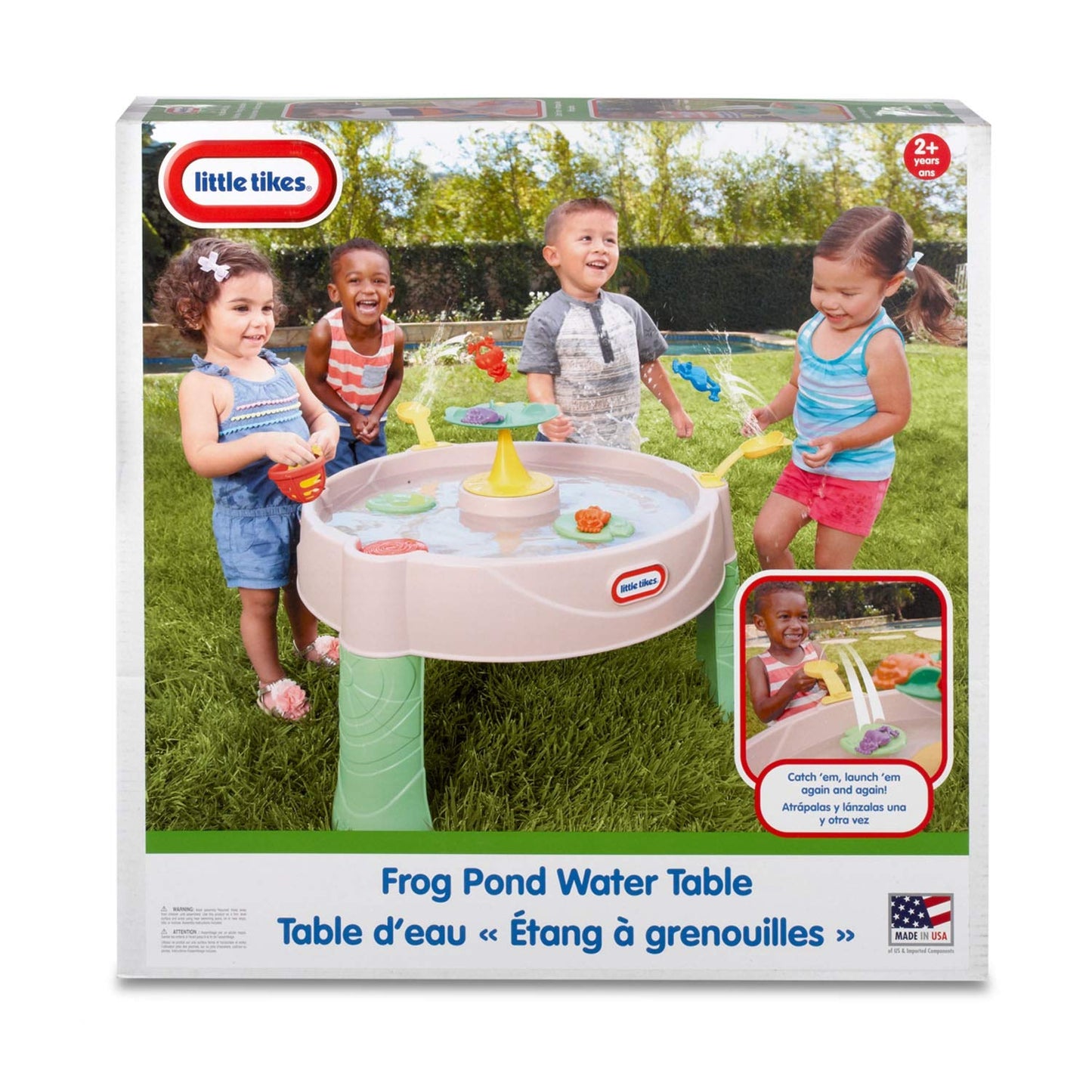 Little Tikes Frog Pond Water Table, Medium, Multicolor, Plastic, Model 643972M, Ideal for Ages 24-36 Months