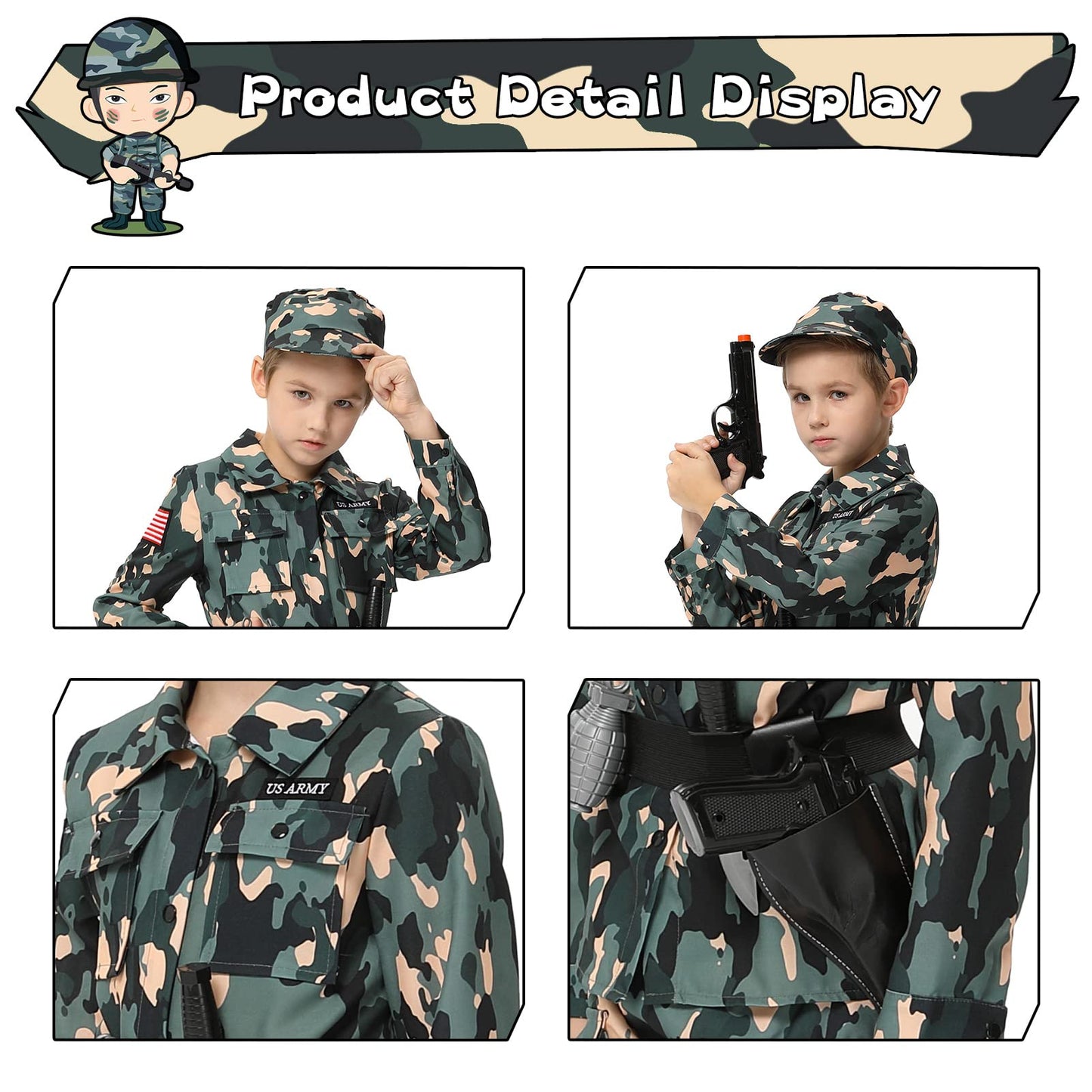 Lumiparty Halloween Soldier Costume For Boys M